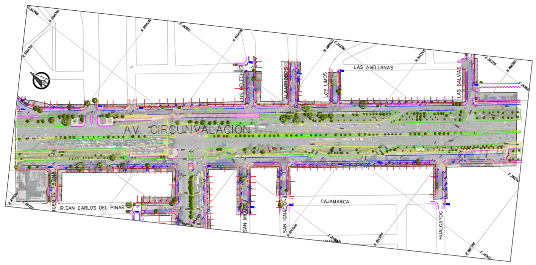 Plano as-built de la Av. Circunvalación