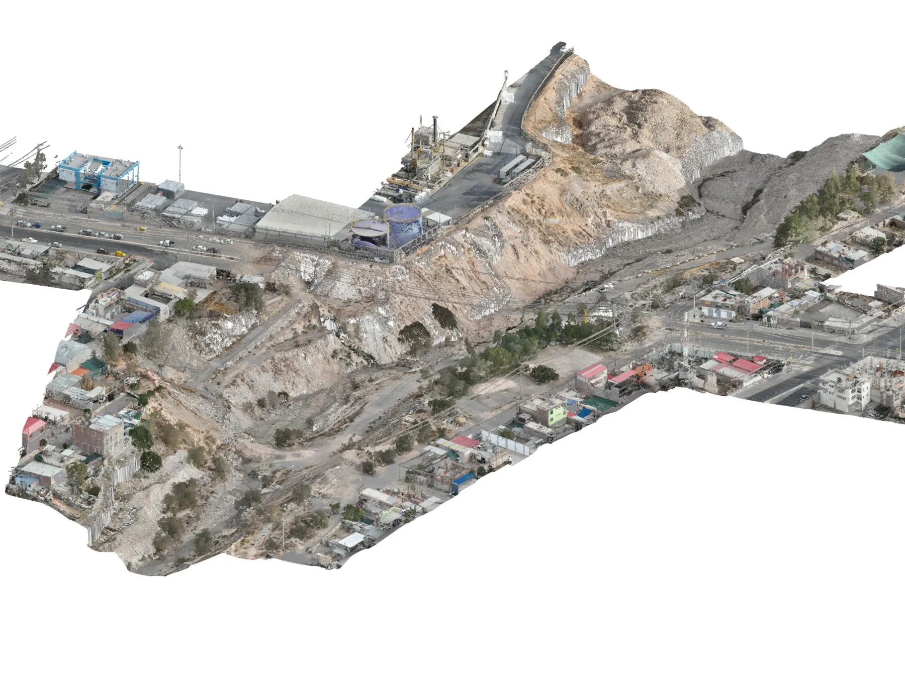 Modelo 3D texturizado con el entorno urbano