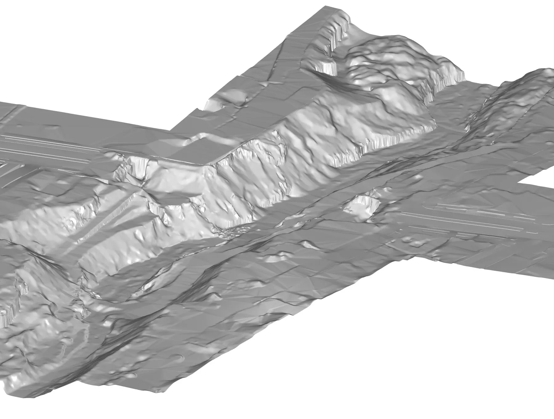Modelo 3D del cauce sin textura